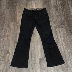 PAIGE Black Flare Wide Leg Jeans